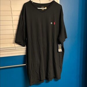 NWT Polo by Ralph Lauren Black V-Neck Tee 2XLT